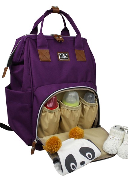 Roma Baby Bag Anne Bebek Bakım Sırt Çantası -Mor fırsatları