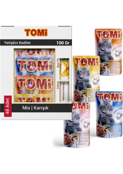 Pouch Karışık Kedi Konservesi 48X100 gr