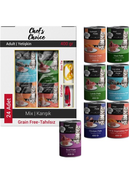 Chef's Choice Karışık Ezme Kedi Konservesi 24X400 gr