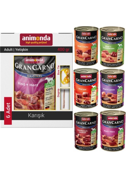 Grancarno Karışık Köpek Konservesi 6X400 gr