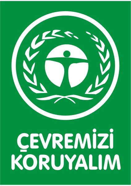 Çevremizi Koruyalım Galvaniz Uyarı Levhası 17,5 x 25 cm