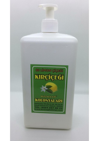 Limon Kolonyas 80 Derece 1 lt Pompa Başlıklı Şişe