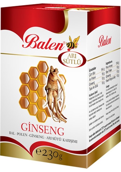 Kırmızı Ginseng Bal Polen Arı Sütü Karışımı 230 gr