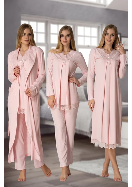 Pijama 4036 Lohusa Dörtlü Takım