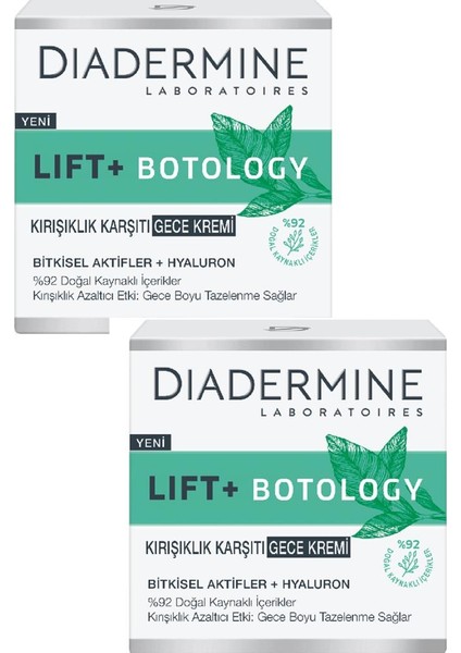 Lift+ Botology Gece Kremi 50 ml (%92 Doğal Kaynaklı) 2'li