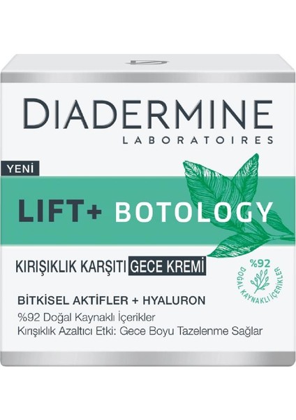 Lift+ Botology Gece Kremi 50 ml (%92 Doğal Kaynaklı) 2'li