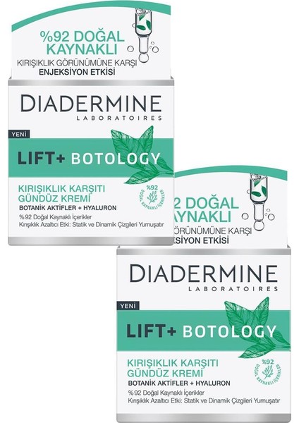 Lift+ Botology Gündüz Kremi 50 ml 2'li (%92 Doğal Kaynaklı)