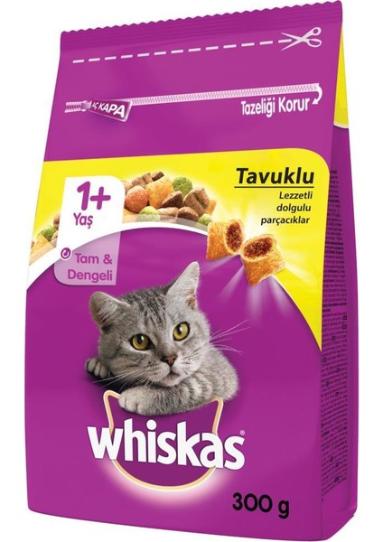 Kuru Tavuklu Sebzeli Kedi Maması 300 gr (6 Adet)