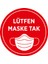 Maske Tak Sticker Afiş Duvar İçin 25 x 25 cm SYL16 1