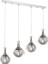 AV-60161-4KY Krom Kaplama Modern Avize E27 Metal Cam 70x13cm 1