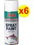6’lı Paket Akrilik Sprey Boya 400ML Parlak Beyaz 1