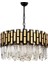 AV-60198-BSY60 Eskitme/Siyah Boyalı Modern Avize E14 Metal Cam Kristal 60cm 1