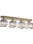 AV-60230-4EY Eskitme Kaplama Modern Avize E27 Metal Kristal 80x15cm 1
