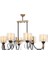 AV-65218-6BSY-YM Eskitme/Siyah Boyalı Modern Avize E27 Metal Cam 85x57cm 1