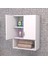 Esila Makina Üstü Dolap, Banyo Dolabı, Çamaşır Dolabı, Havlu Dolabı, Kapaklı Dolap - Beyaz 4