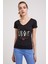 Love Kadın V Yaka T-Shirt 2