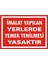 İmalat Yapılan Yerlerde Yemek Yenilmesi Yasaktır Galvaniz Uyarı Levhası 17,5 x 25 cm 1