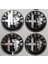 Jant Göbeği Arma Alfa Romeo Plasto Damla 60 mm 4'lü Set Siyah 1