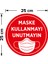 Maske Kullanmayı Unutmayın Sticker Afiş Duvar İçin 25 x 25 cm 3'lü SYL13 2