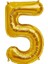 Şekilli Supershape Gold Rakam Folyo Balon 5 Numara 2