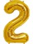 Şekilli Supershape Gold Rakam Folyo Balon 2 Numara 2