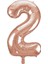 2 Rakam Rose Gold Folyo Balon 40 cm 1