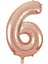 6 Rakam Rose Gold Folyo Balon 40 cm 1