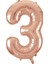 3 Rakam Rose Gold Folyo Balon 40 cm 1