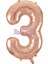 3 Rakam Rose Gold Folyo Balon 40 cm 2