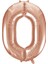 0 Rakam Rose Gold Folyo Balon 40 cm 1