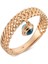 Ayyıldız Kuyumculuk Kadın Nazar Boncuklu Örgü Pembe Altın Yüzük 1