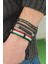 Karışık Renkli Çoklu Deri Erkek Bileklik Kombin 1