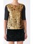 Payet Işlemeli Gold Bluz-K1413107-076 1