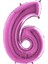 6 Yaş Balonu Rakam Balon Pembe Renk 40 Inç Folyo Balon 100 cm 1
