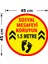 Lütfen Sağlığınız İçin Sosyal Mesafeyi Koruyalım 1.5 m Ayak İzi Sticker 45 x 45 cm 5'li SYL06 2