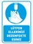 Lütfen Ellerinizi Dezenfekte Ediniz Simgeli Mavi Renk Sac Malzeme 25 x 35 cm SYL41 1