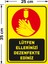 Lütfen Ellerinizi Dezenfekte Ediniz Simgeli Sarı Renk Sac Malzeme 25 x 35 cm SYL42 2