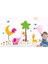 Kt Decoration Ağaç Sevimli Hayvanlar Ay Çocuk ve Bebek Odası Pvc Duvar Sticker 4