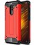 Xiaomi Pocophone F1 Kapak Çift Katmanlı Zırh Tank Kılıf - Kırmızı 1