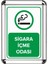 Sigara Içme Odası A3 Cerceveli Uyarı ve Yönlendirme Levhası 1