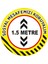 Lütfen Sağlığınız İçin Sosyal Mesafeyi Koruyalım 1.5 m Zemin Sr Syh Sticker 25 x 25 cm 3'lü Syl07 1