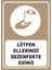 Lütfen Ellerinizi Dezenfekte Ediniz Kahverengi Renk Sticker Etiket Afiş Yapıştırma 25 x 35 cm Syl38 1