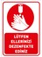 Lütfen Ellerinizi Dezenfekte Ediniz Simgeli Kırmızı Rnk Sticker Etiket Afiş Yapıştırma 35 x 50 cm Syl40 1