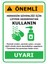 Uyarı Herkesin Güvenliği İçin Lütfen Dezenfektan Kullanın Yazısı Afişi Stickerı 25 x 35 cm Syl51 1