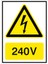 İzmir Serifgari 240V Galvaniz Uyarı Levhası 17,5 x 25 cm 1