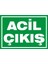 İzmir Serifgari Acil Çıkış 2.6 mm PVC Uyarı Levhası 17,5 x 25 cm 1