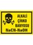 İzmir Serifgari Alkali Çinko Banyosu 2.6 mm PVC Uyarı Levhası 17,5 x 25 cm 1