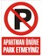 İzmir Serifgari Apartman Önüne Park Etmeyiniz Galvaniz Uyarı Levhası 17,5 x 25 cm 1
