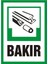 İzmir Serifgari Bakır Galvaniz Uyarı Levhası 17,5 x 25 cm 1