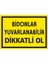 İzmir Serifgari Bidonlar Yuvarlanabilir Dikkatli Ol (Kendinden Yapışkanlı Etiket) 17,5 x 25 cm 1